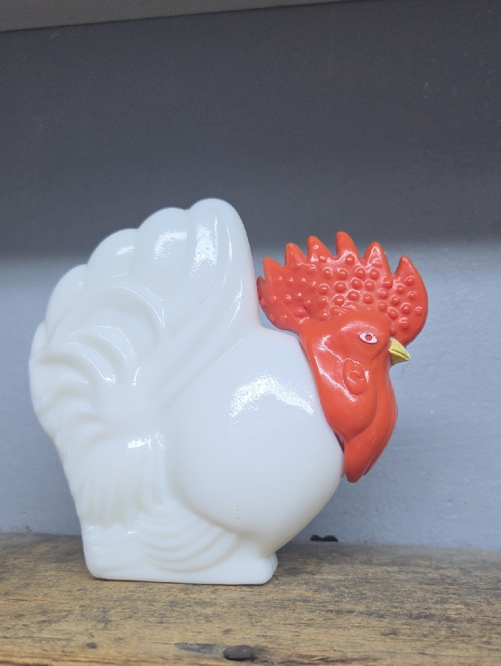 Vintage Avon Milk Glass  Rooster Decanter